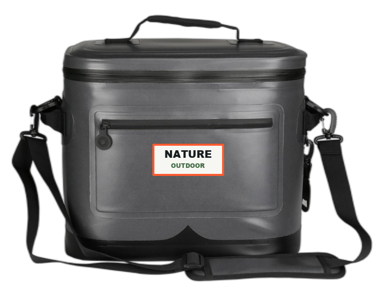 Gray waterproof welded cooler bag