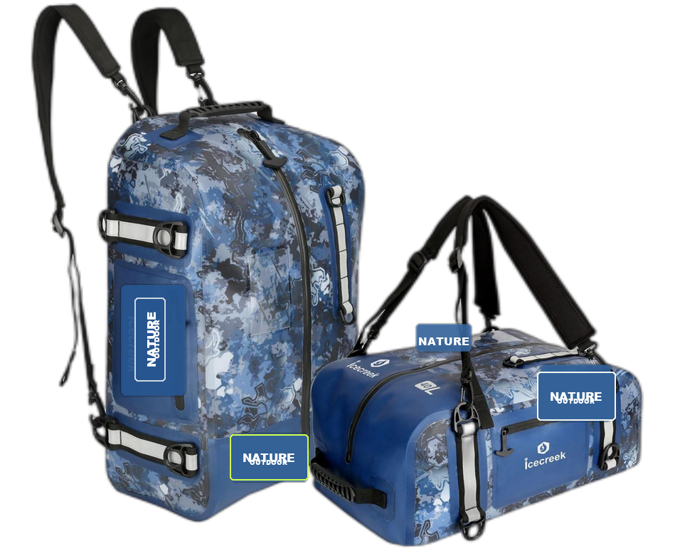 Camouflage duffel bag collection