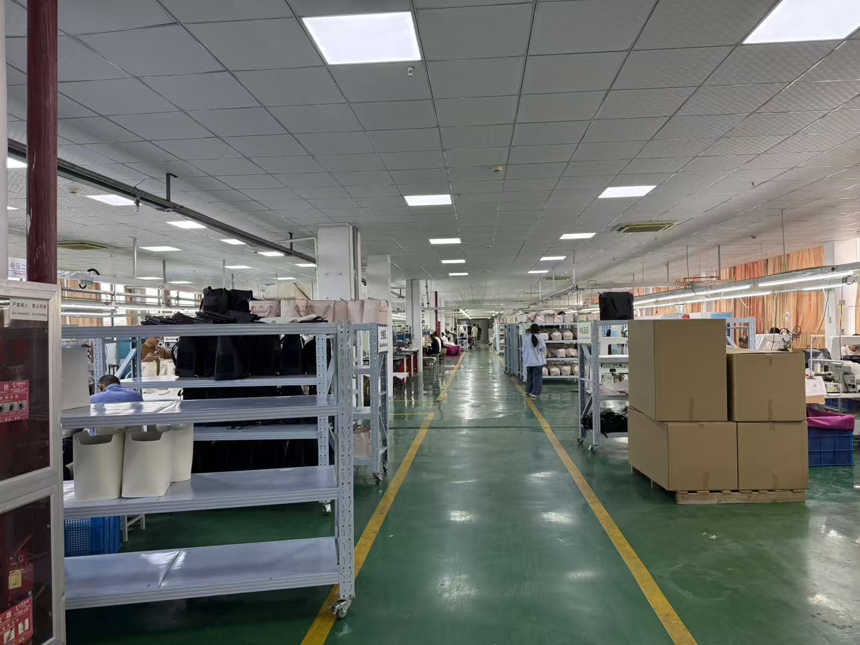 NATURE OUTDOOR Cambodia sewing production floor with 40 production lines